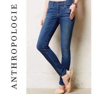 Anthropologie Pilcro Classic Blue Skinny Jeans Premium Luxury Denim Size 25